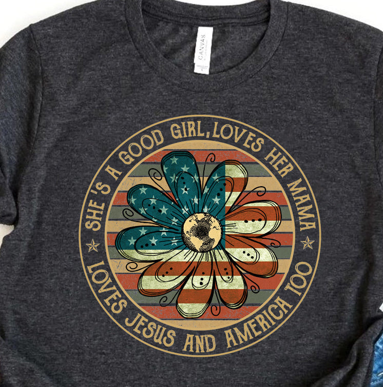 She Loves Jesus And America Too T-shirt
